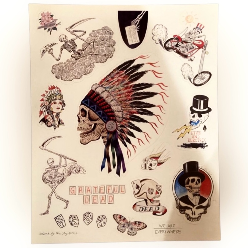 Wes Lang x Grateful Dead 2012 Sticker Sheet